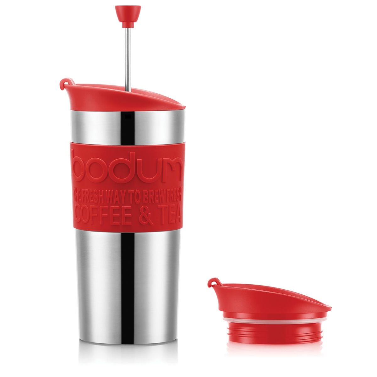BODUM TRAVEL PRESS — Ruční kávovar, Základní červená, 1